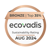 Awarded the EcoVadis 2024 Bronze Medal, ranking in the top 35% of companies for sustainability.